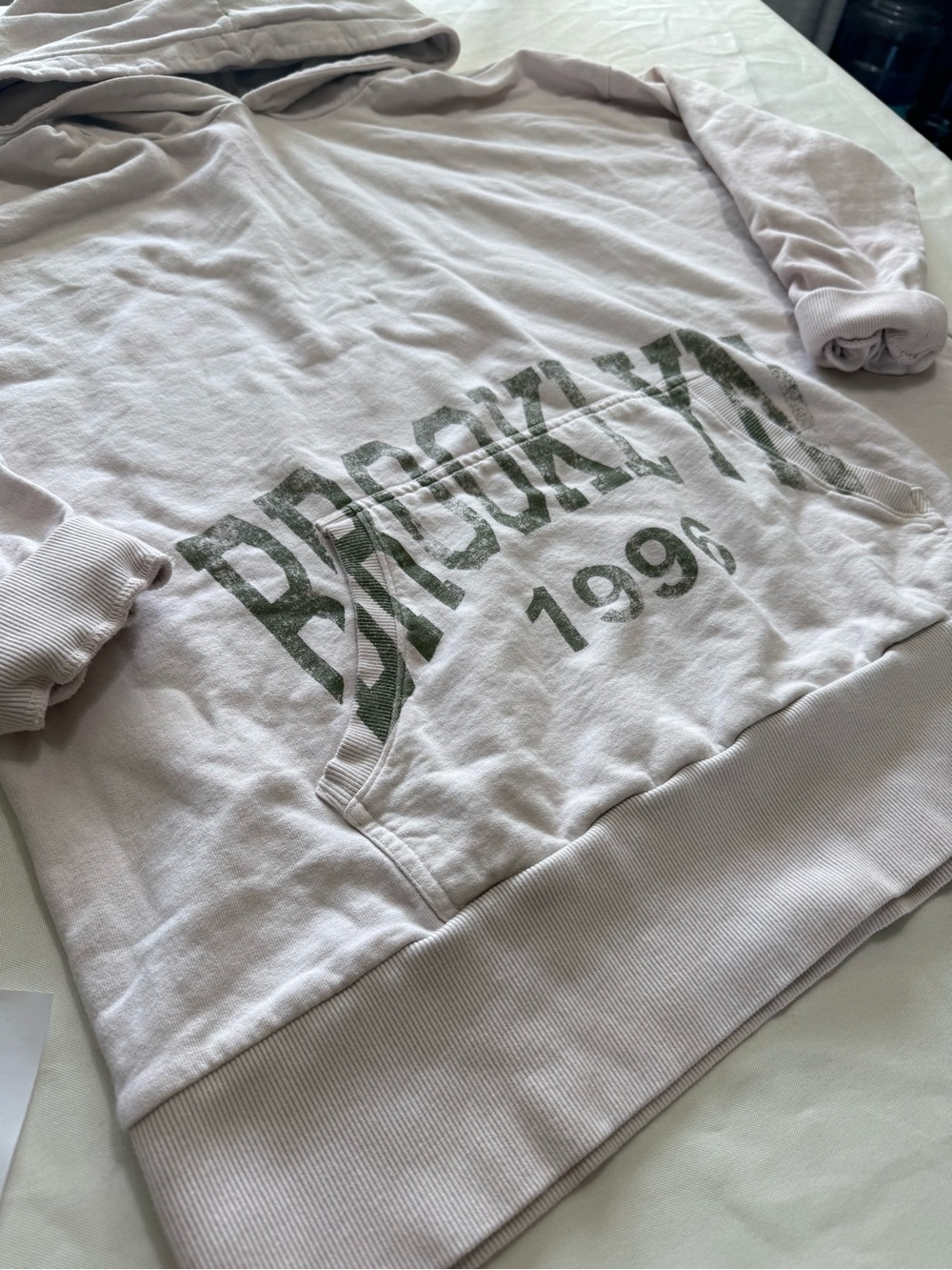 Urban Outfitters Cream Pullover Hoodie
